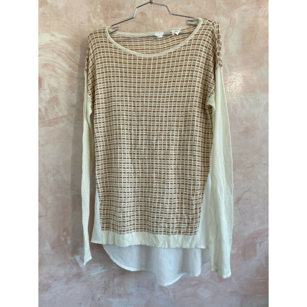 Design History Pullover Sweater‎ with Chiffon​